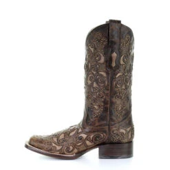 Corral Boots Corral Ladies Brown Inlay, Studs & Embroidery Boots A3326 -Corral Boots a3326 4