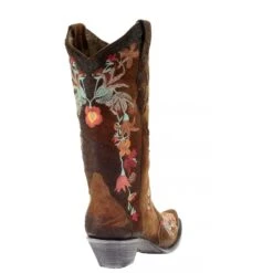 Corral Boots Corral Ladies Lindsey Chocolate Lamb Floral Embroidered Boot A3597 -Corral Boots a3597 1