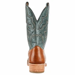 Corral Boots Corral® Men's Embroidered Honey Brown & Green Square Toe Boots A4224 -Corral Boots a4224c