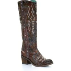 Corral Boots Women's Corral Leather Boots Handcrafted Olive Green