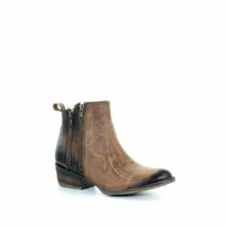 Corral Boots Women's Corral Leather Ankle Boots Handcrafted Bronze