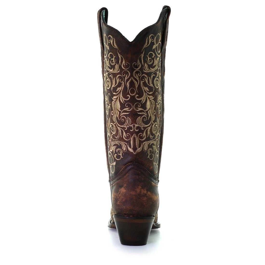 Corral Boots Corral Ladies Honey Brown Floral Snip Toe Western Boots Z5016 3 Corral Boots Corral Ladies Honey Brown Floral Snip Toe Western Boots Z5016 - Image 3